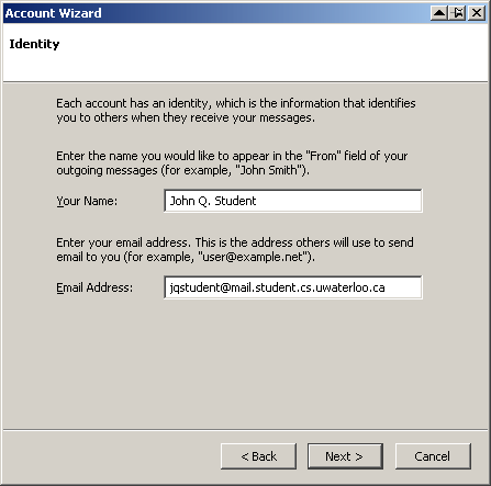 Identity request screen