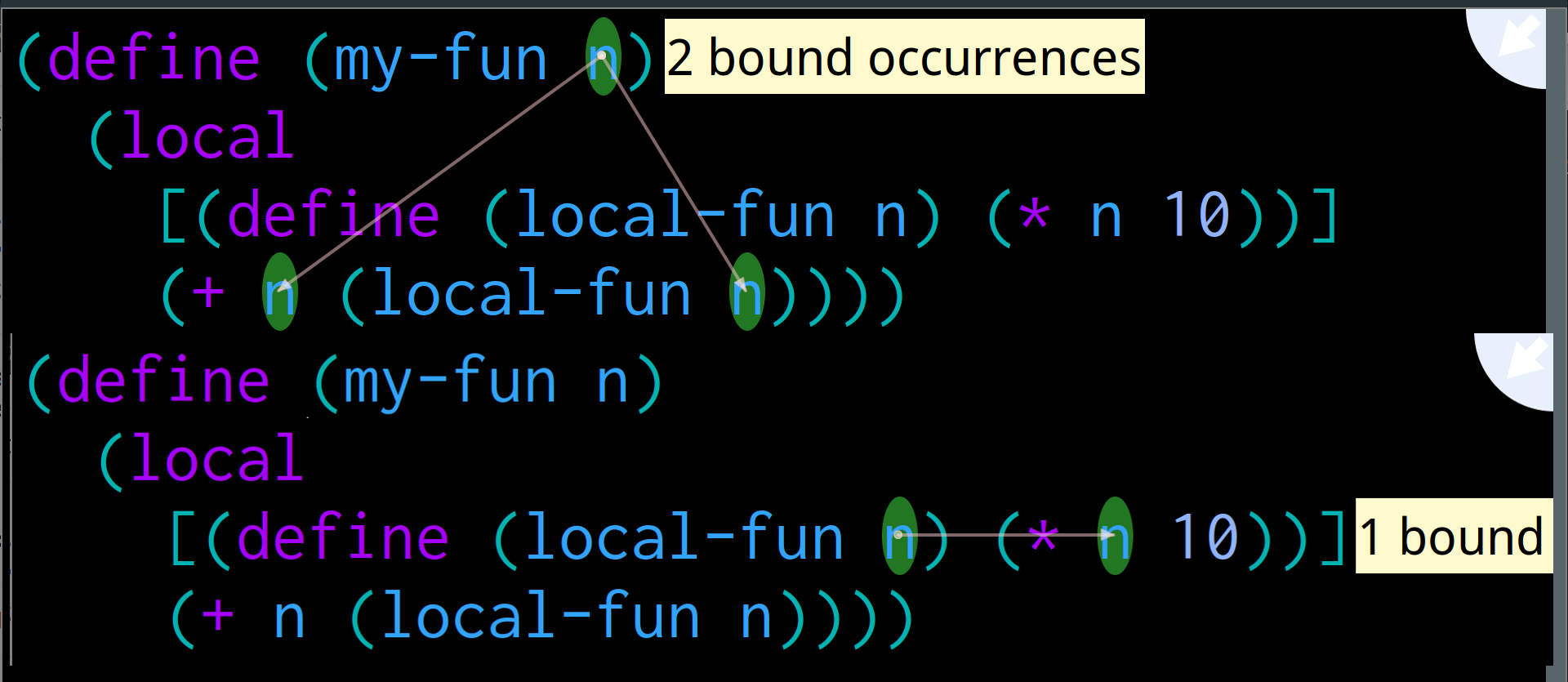 A screenshot in Dr.Racket