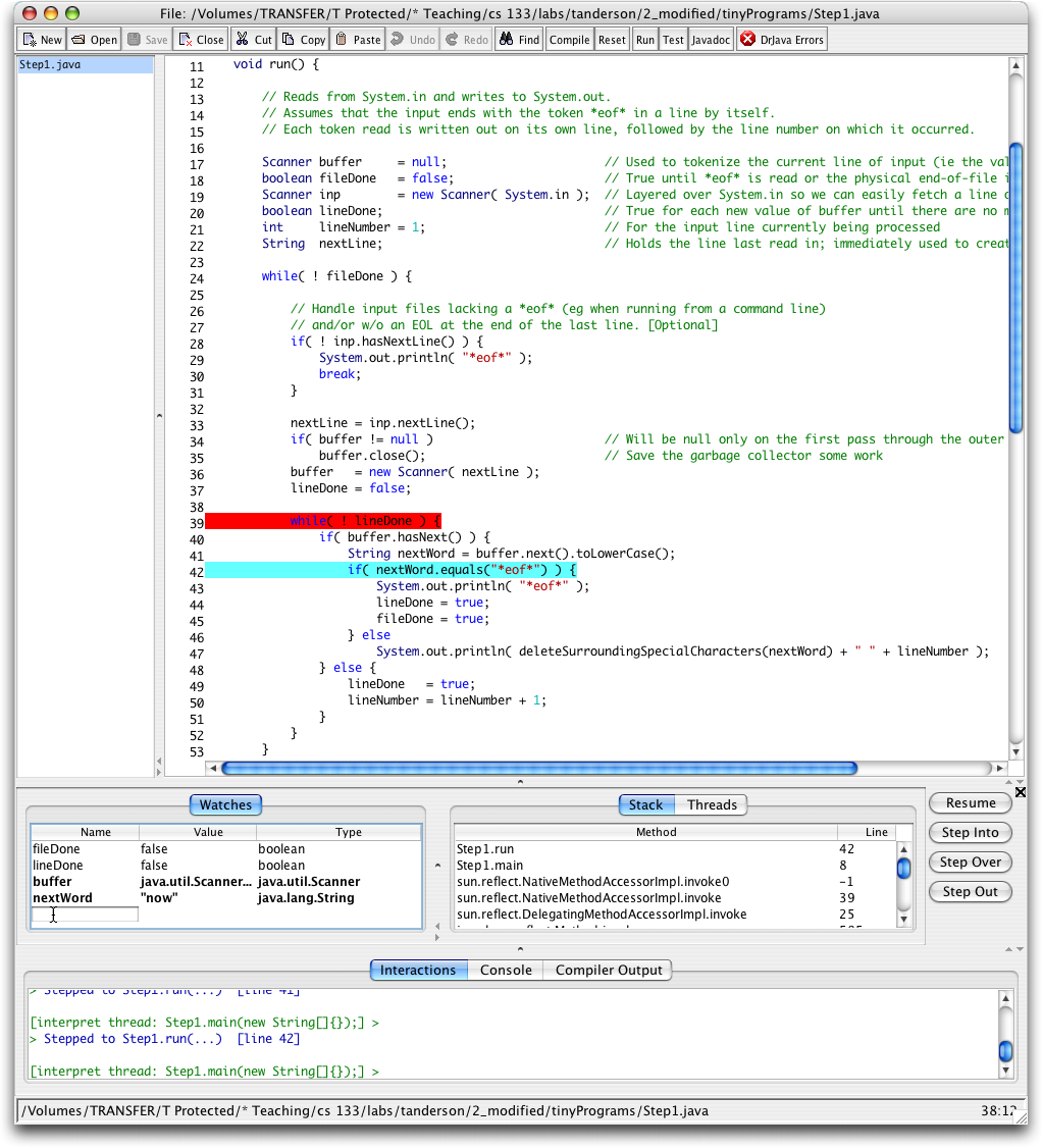 Debugger, Spring 2006 - Computer Science.