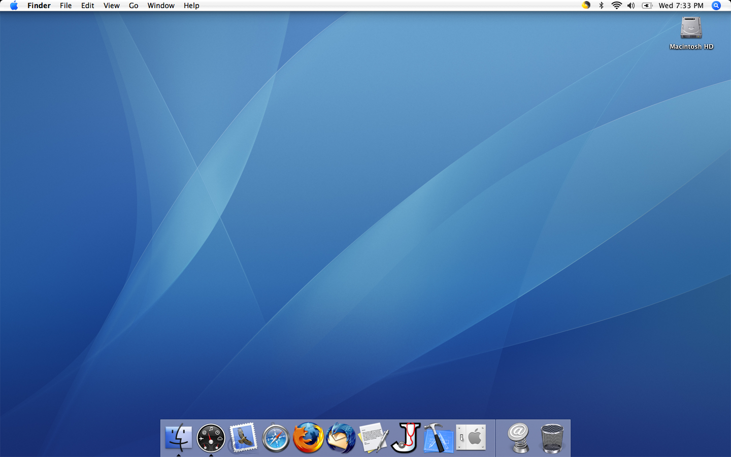 Screen Shot of Mac OSX Desktop